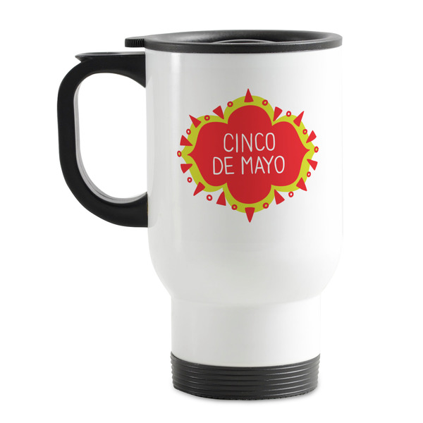 Custom Cinco De Mayo Stainless Steel Travel Mug with Handle
