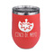 Cinco De Mayo Stainless Wine Tumblers - Coral - Double Sided - Front