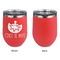 Cinco De Mayo Stainless Wine Tumblers - Coral - Single Sided - Approval