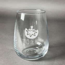 Cinco De Mayo Stemless Wine Glass - Engraved