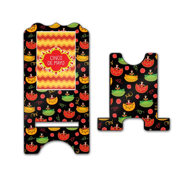 Cinco De Mayo Stylized Phone Stand - Front & Back - Large