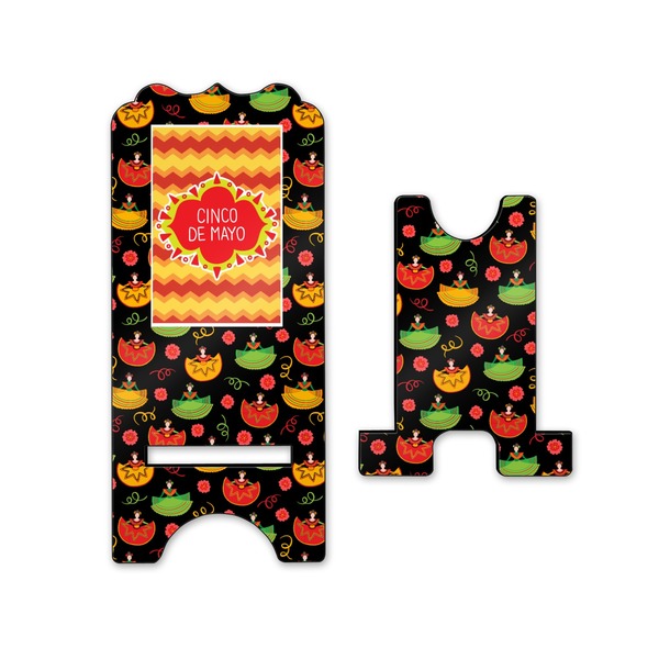 Cinco De Mayo Stylized Phone Stand - Front & Back - Small