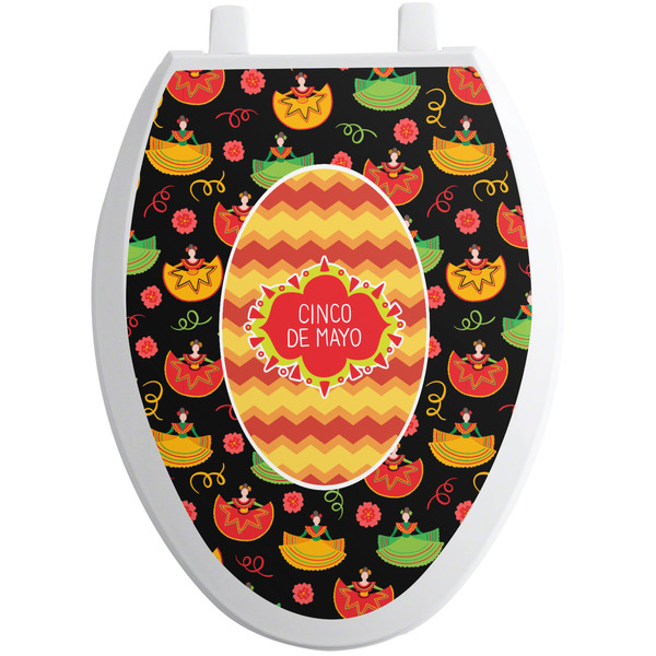 Cinco De Mayo Toilet Seat Decal Elongated