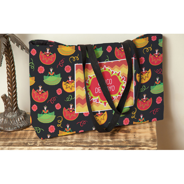 Cinco De Mayo Tote w/Black Handles - Lifestyle View