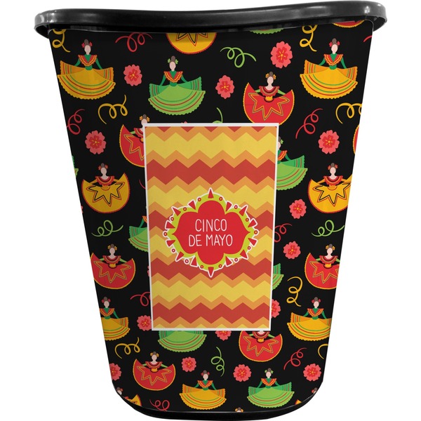 Cinco De Mayo Trash Can Black