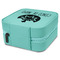 Cinco De Mayo Travel Jewelry Boxes - Leather - Teal - View from Rear