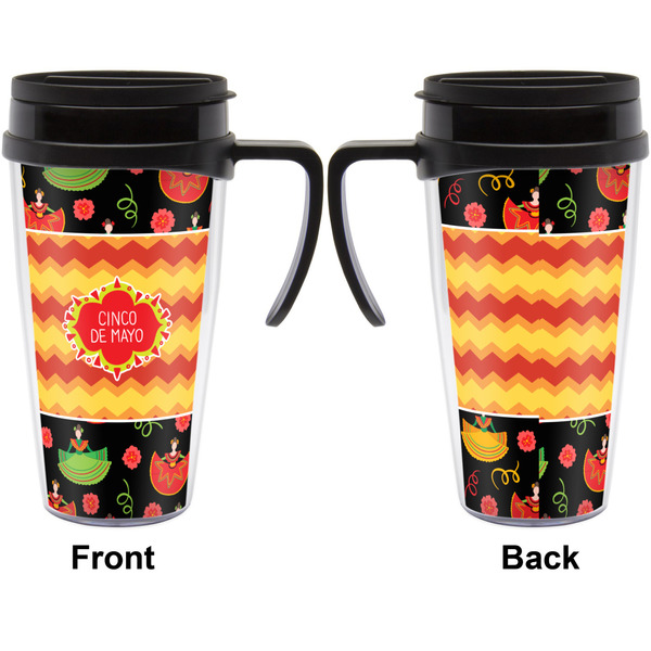 Cinco De Mayo Travel Mug with Black Handle - Approval