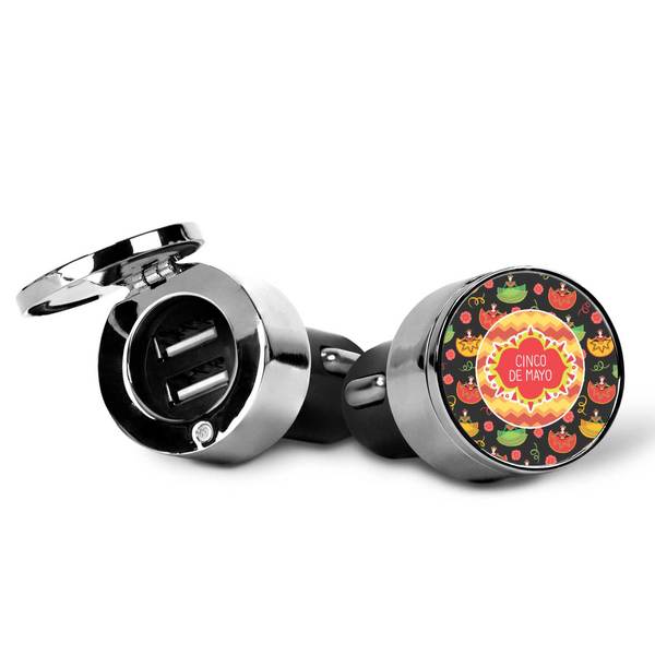 Cinco De Mayo USB Car Charger - Open & Closed