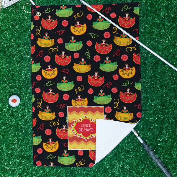 Cinco De Mayo Waffle Weave Golf Towel - In Context