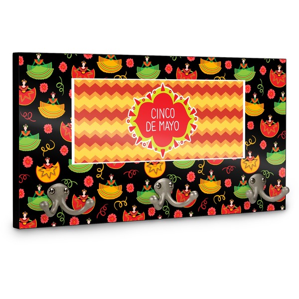 Cinco De Mayo Wall Mounted Coat Hanger - Side View