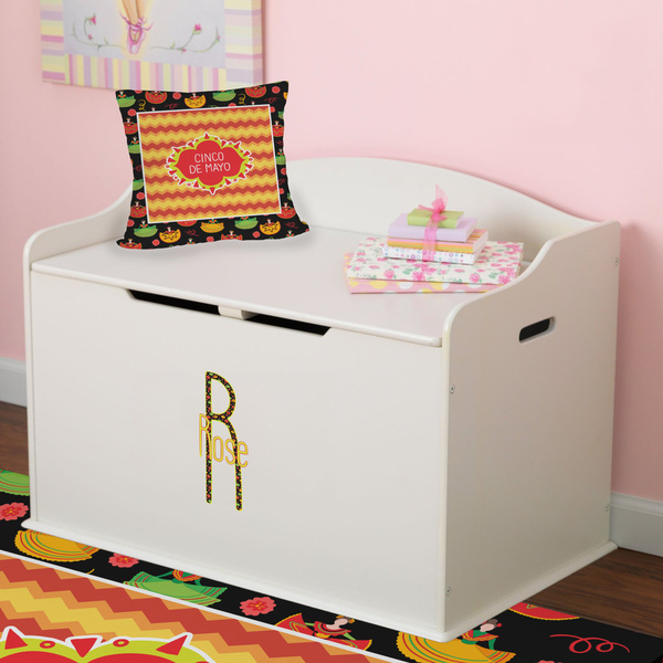 Cinco De Mayo Wall Name & Initial Small on Toy Chest