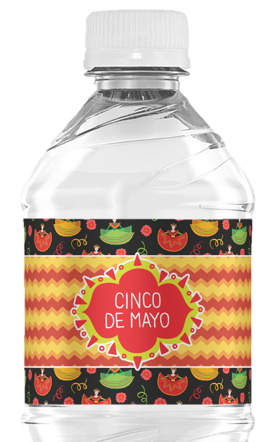 Custom Cinco De Mayo Water Bottle Labels Custom Sized YouCustomizeIt