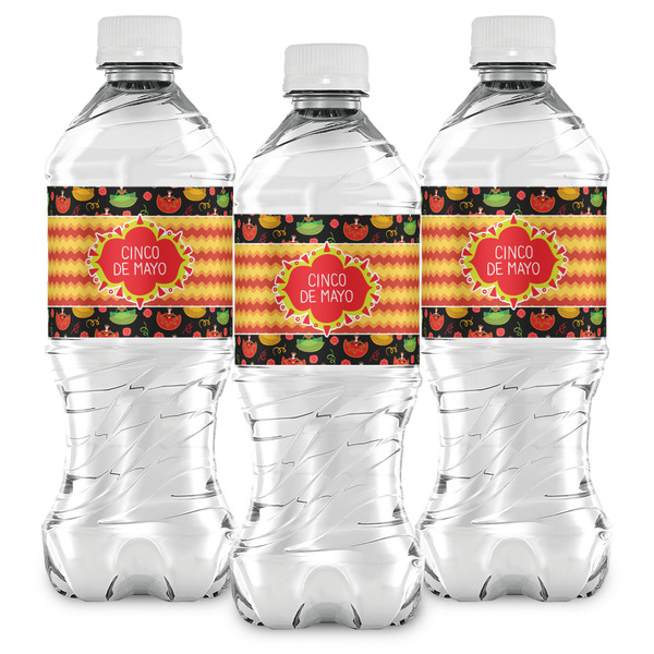 Cinco De Mayo Water Bottle Labels - Front View