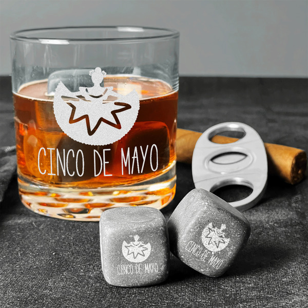 Cinco De Mayo Whiskey Stones - Set of 3 - In Context