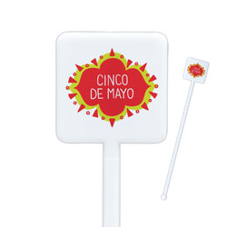 Cinco De Mayo Square Plastic Stir Sticks - Single Sided