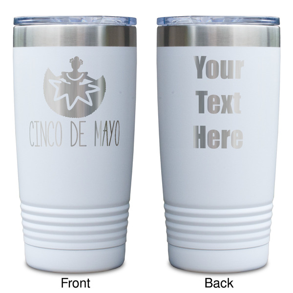 Cinco De Mayo White Polar Camel Tumbler - 20oz - Double Sided - Approval