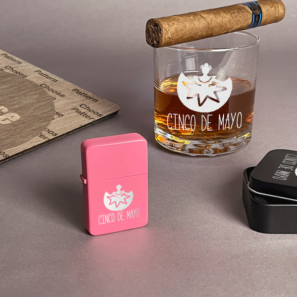 Cinco De Mayo Windproof Lighters - Pink - In Context