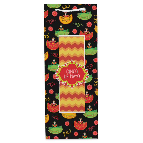 Cinco De Mayo Wine Gift Bag - Matte - Front