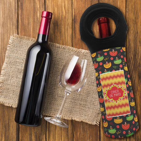 Cinco De Mayo Wine Tote Bag - FLATLAY
