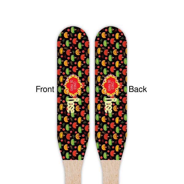 Cinco De Mayo Wooden Food Pick - Paddle - Double Sided - Front & Back