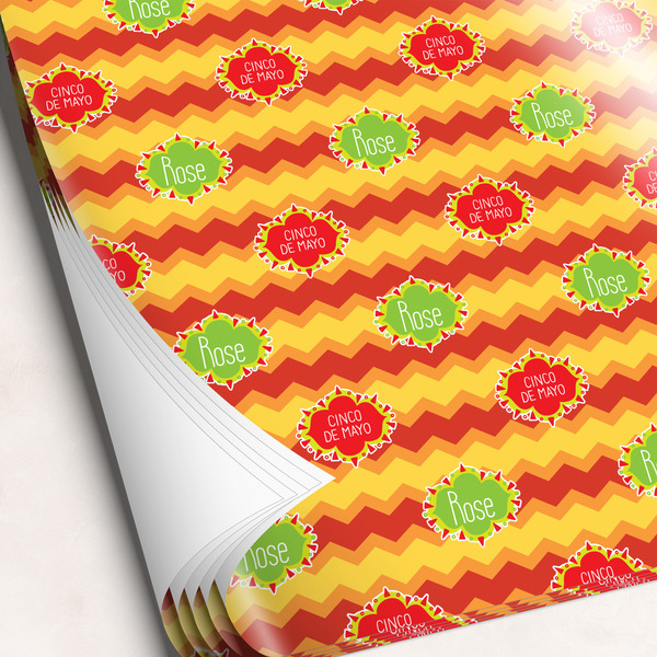 Custom Cinco De Mayo Wrapping Paper Sheets - Single-Sided - 20" x 28"