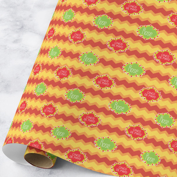 Custom Cinco De Mayo Wrapping Paper Roll - Large - Matte