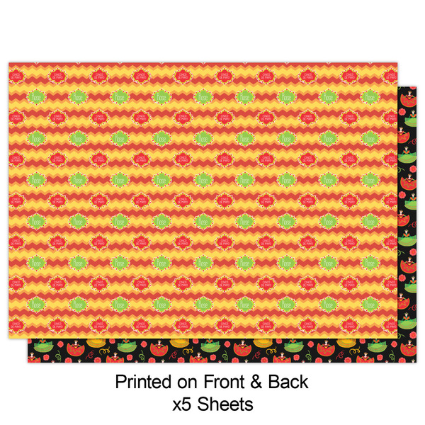 Cinco De Mayo Wrapping Paper Sheet - Double Sided - Front