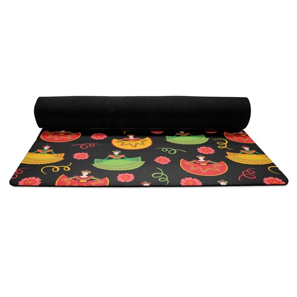 Cinco De Mayo Yoga Mat Rolled up Black Rubber Backing
