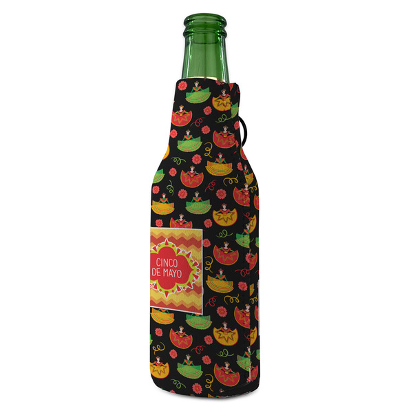 Cinco De Mayo Zipper Bottle Cooler - ANGLE (bottle)