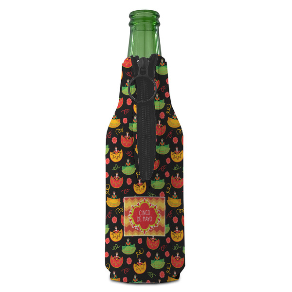 Cinco De Mayo Zipper Bottle Cooler - BACK (bottle)