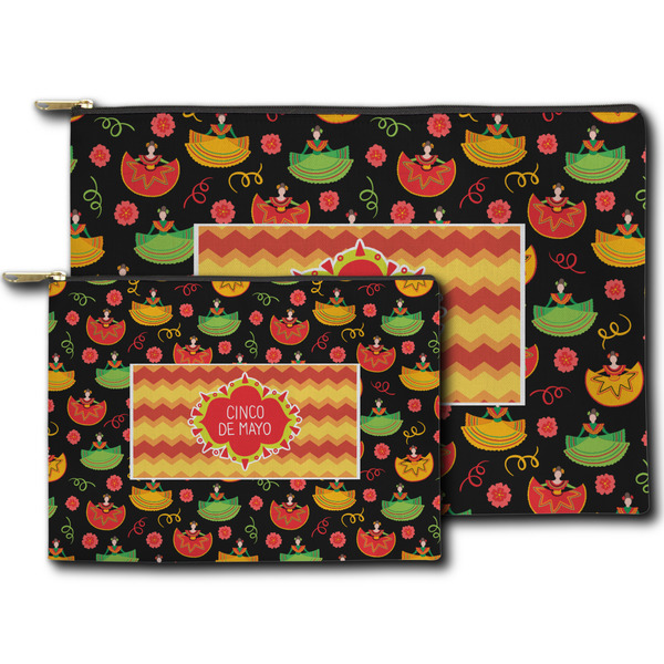 Cinco De Mayo Zippered Pouches - Size Comparison