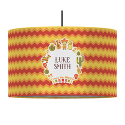 Fiesta - Cinco de Mayo 12" Drum Pendant Lamp - Fabric (Personalized)