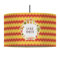 Fiesta - Cinco de Mayo 12" Drum Pendant Lamp - Fabric (Personalized)