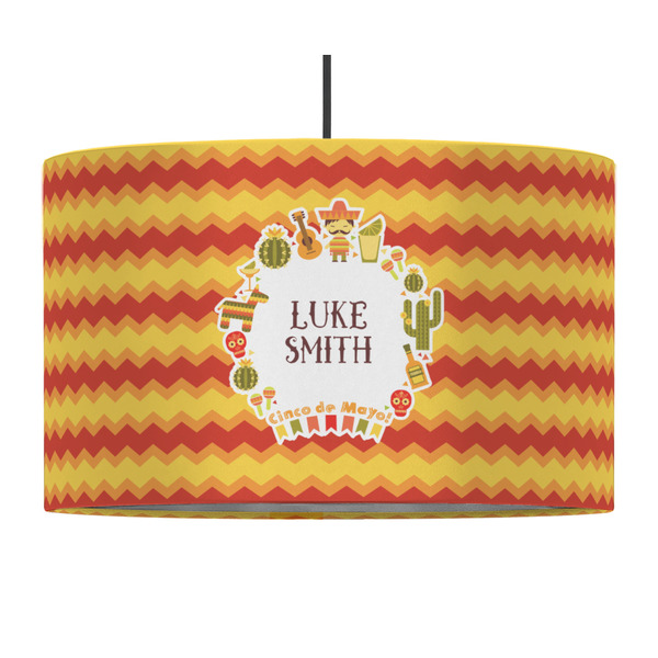 Custom Fiesta - Cinco de Mayo 12" Drum Pendant Lamp - Fabric (Personalized)