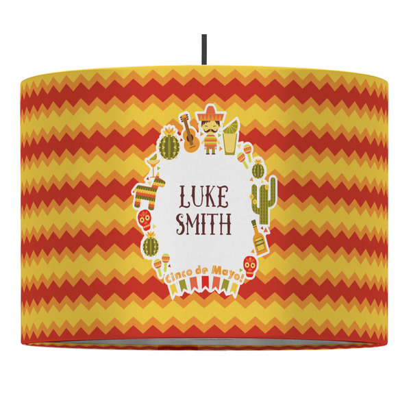 Custom Fiesta - Cinco de Mayo 16" Drum Pendant Lamp - Fabric (Personalized)
