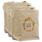 Fiesta - Cinco de Mayo Reusable Cotton Grocery Bags - Set of 3 (Personalized)