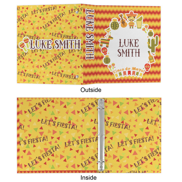 Fiesta - Cinco de Mayo 3 Ring Binders - Full Wrap - 1" - APPROVAL