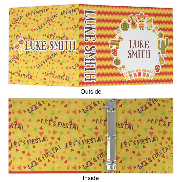 Fiesta - Cinco de Mayo 3 Ring Binders - Full Wrap - 2" - APPROVAL