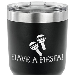 Fiesta - Cinco de Mayo 30 oz Stainless Steel Tumbler - Black - Single Sided (Personalized)