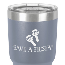 Fiesta - Cinco de Mayo 30 oz Stainless Steel Tumbler - Grey - Single-Sided (Personalized)