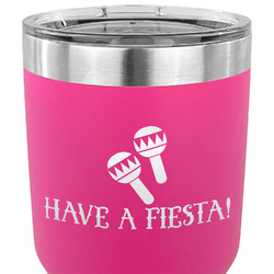 Fiesta - Cinco de Mayo 30 oz Stainless Steel Tumbler - Pink - Single Sided (Personalized)