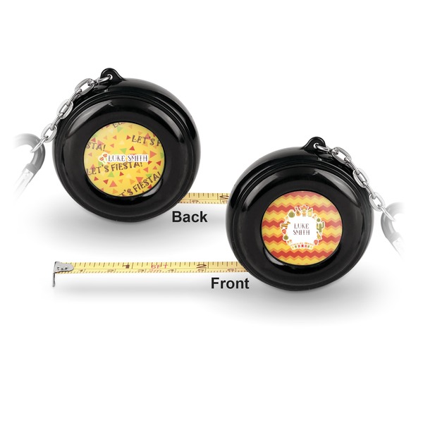 Fiesta - Cinco de Mayo 6-Ft Pocket Tape Measure with Carabiner Hook - Front and Back