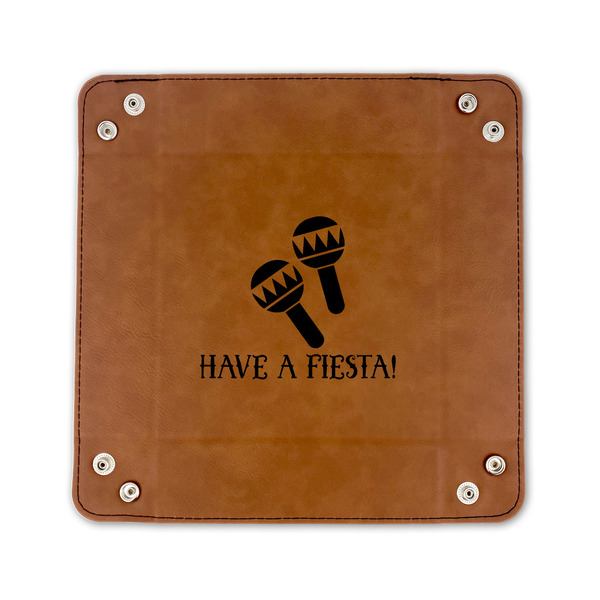 Fiesta - Cinco de Mayo 6" x 6" Leatherette Snap Up Tray - FLAT FRONT