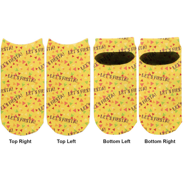 Fiesta - Cinco de Mayo Adult Ankle Socks - Double Pair - Front and Back - Apvl