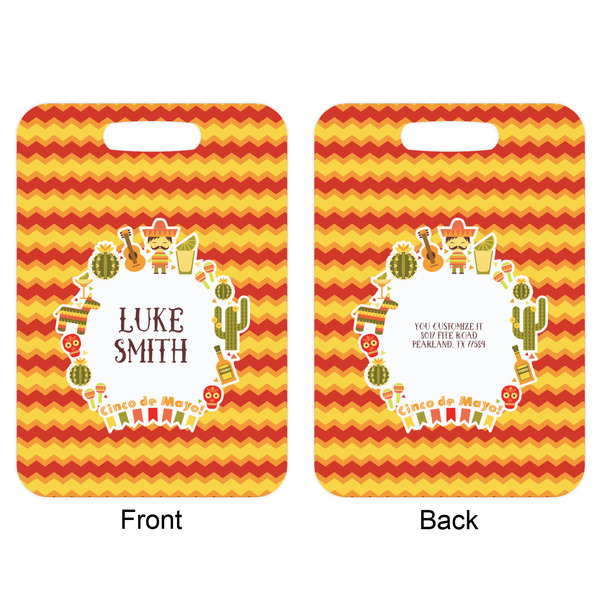Fiesta - Cinco de Mayo Aluminum Luggage Tag (Front + Back)