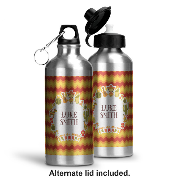 Fiesta - Cinco de Mayo Aluminum Water Bottle - Alternate lid options