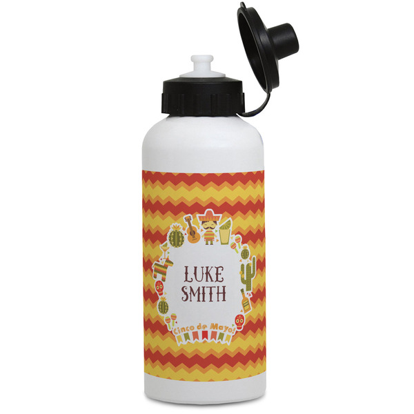 Custom Fiesta - Cinco de Mayo Water Bottles - Aluminum - 20 oz - White (Personalized)