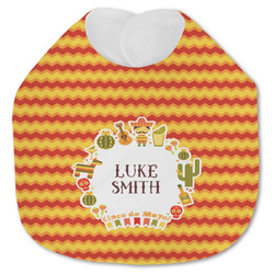 Fiesta - Cinco de Mayo Jersey Knit Baby Bib w/ Name or Text