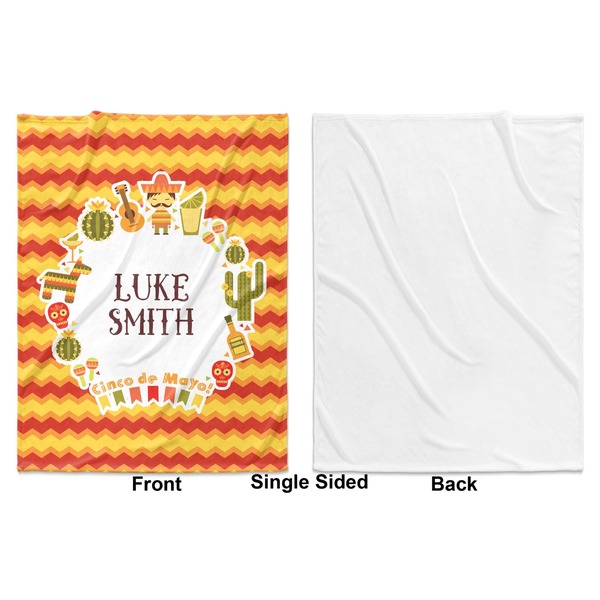 Fiesta - Cinco de Mayo Baby Blanket (Single Sided - Printed Front, White Back)
