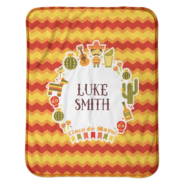 Fiesta - Cinco de Mayo Baby Sherpa Blanket - Flat